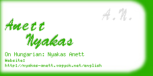 anett nyakas business card